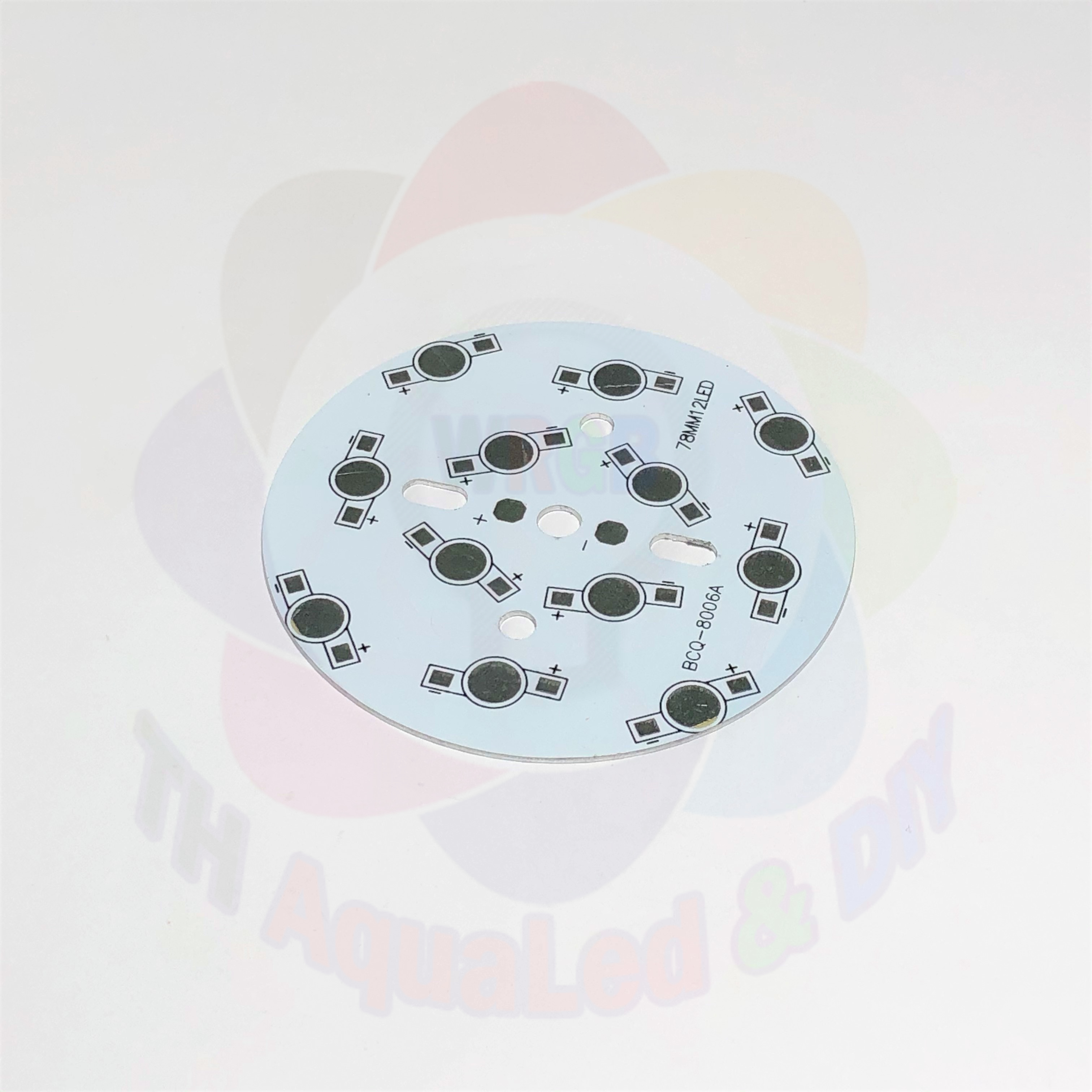 Mạch LED tròn 12 chip 78mm đế mạch 12 led nối tiếp sử dụng led luxeon mạch chuẩn dày tối ưu hóa điện năng và công suất