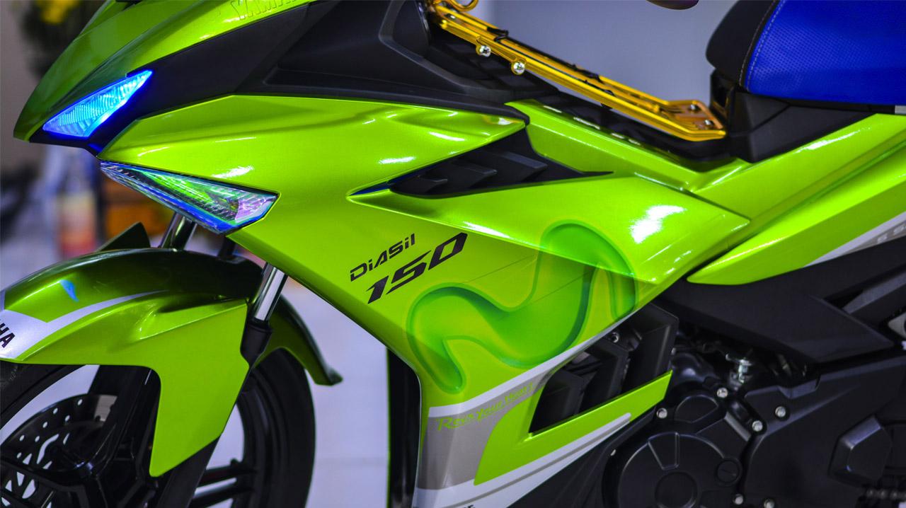 Tem trùm exciter 150 xanh lá movistar - Độ dán team trùm decal xe máy ex 150 xanh lá movistar - Team trùm decal xe máy ex 150 rẻ đẹp và chất