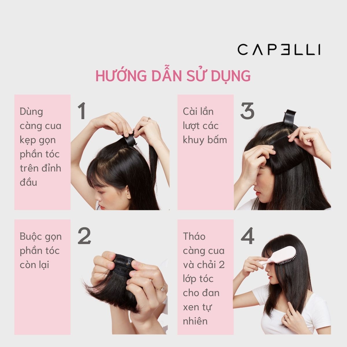 Tóc Kẹp Phồng CAPELLI 2 phím