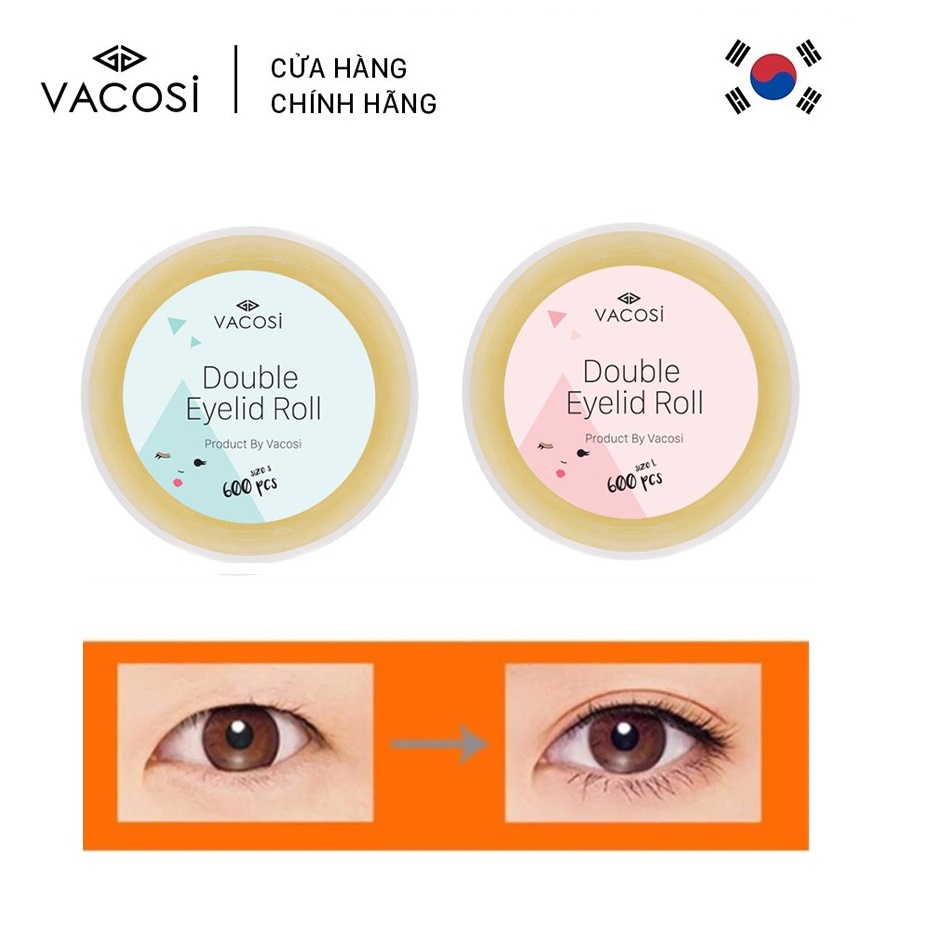 Vacosi Cuộn 600 Miếng Dán Kích Mí Double Eyelid Roll VM17 - Size S (Cuộn Trong)