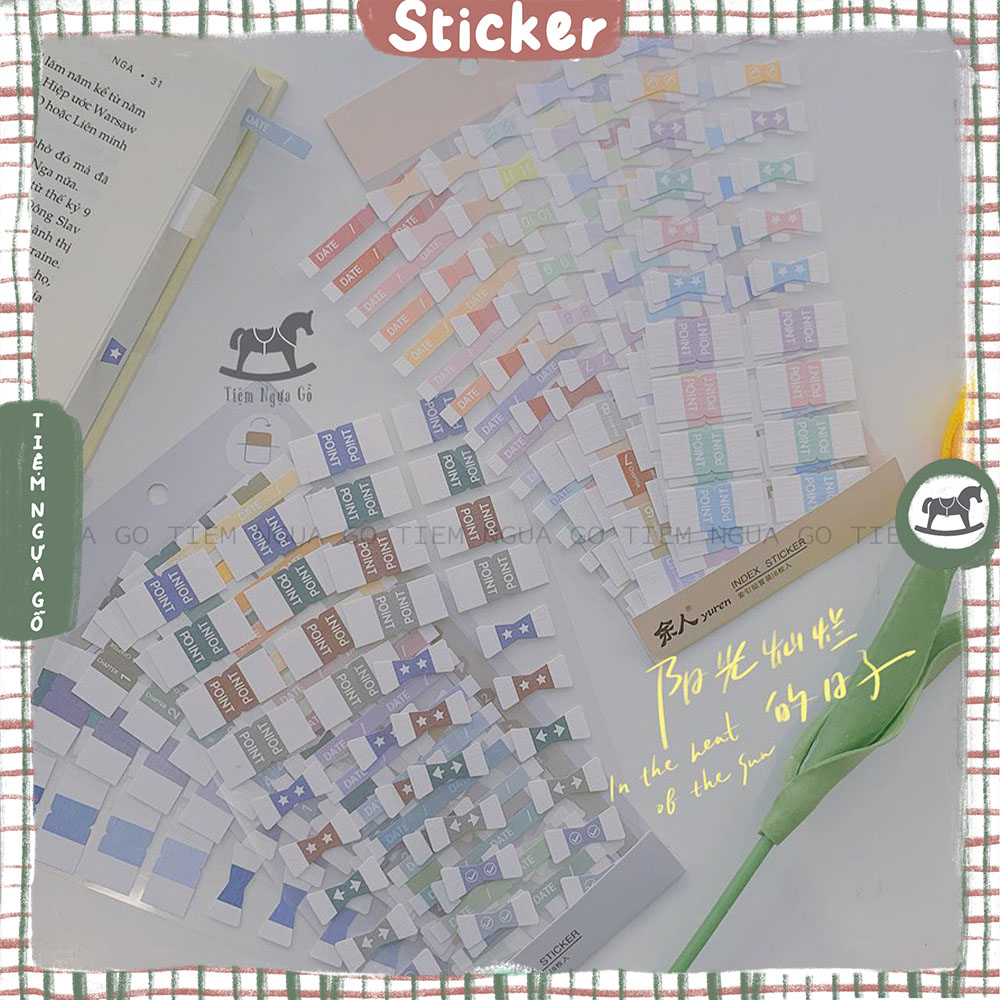 Sticker cuốn 50 miếng dán - Cô Gái Nhỏ - Tập nhãn dán trang trí sổ tay ...