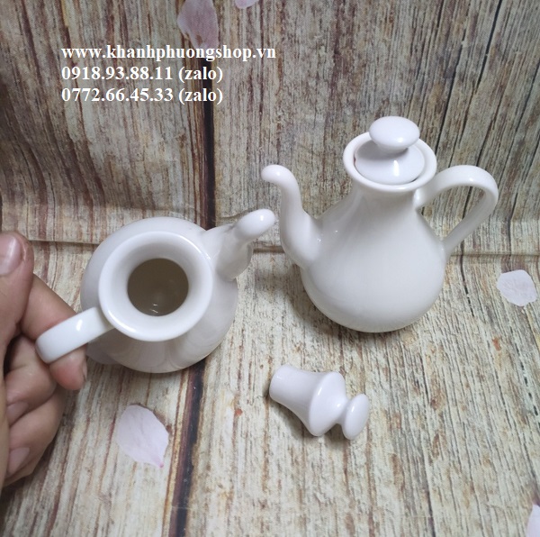 bình nước chấm sứ Minh Long - bình nước chấm sứ