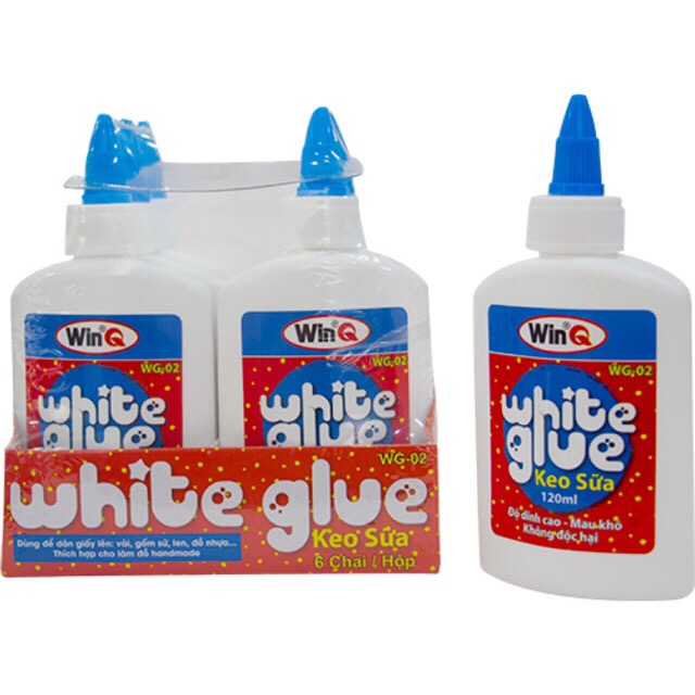 Keo sữa Winq loại 40ml (dán , giấy , vải, gỗ... Thủ công) - 1 Chai