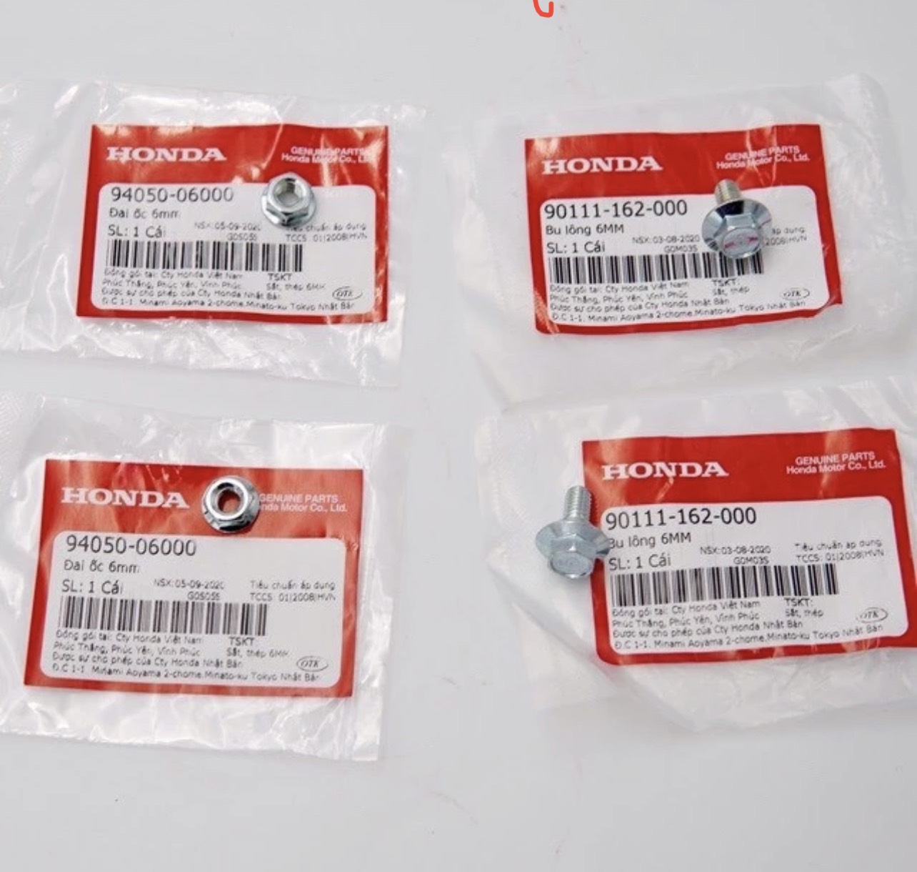 Bộ ốc bắt biển số dream ( bắt giá đỡ biển số ) Honda