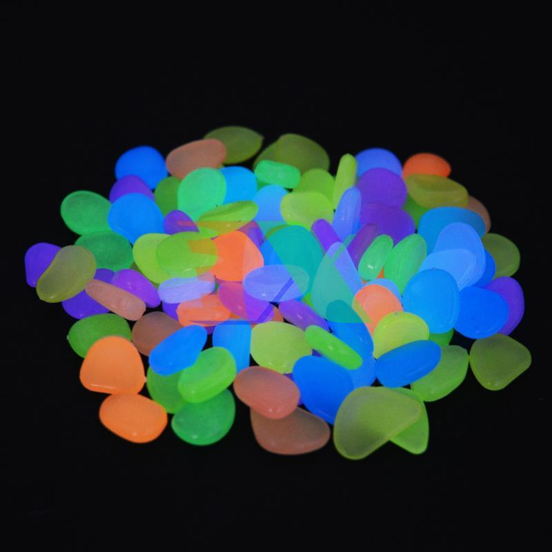 Bộ 100 viên sỏi phát sáng (sỏi dạ quang) chuyên dụng cho bể cá phát sáng trong đêm (Mix màu)