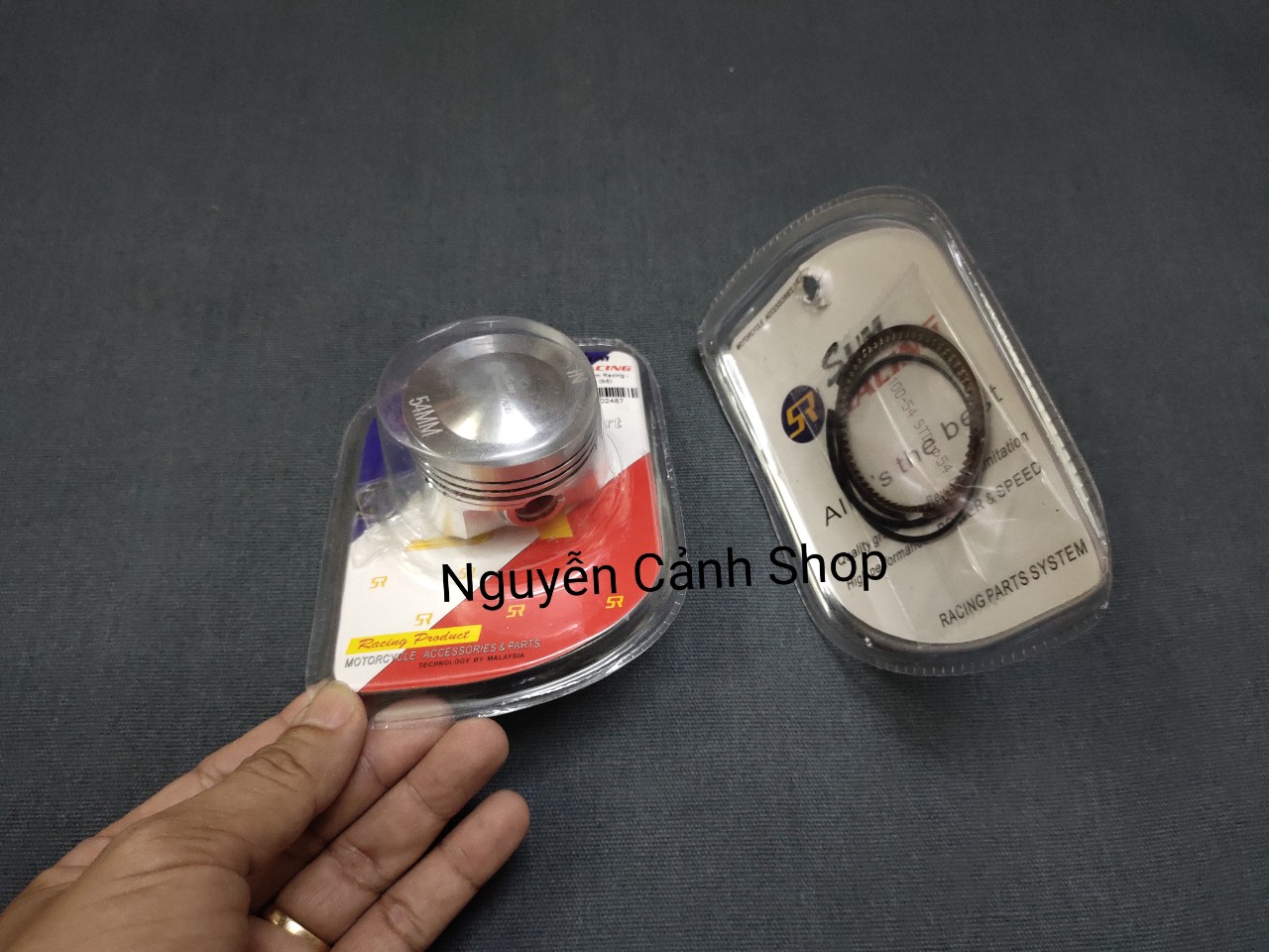 Pis tông bạc wave 100 trái 54mm đầu lòi