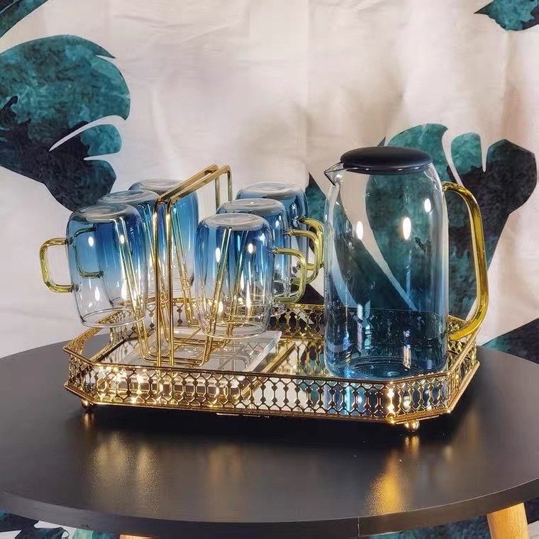 Khay gương trang trí, đựng cốc chén, đồ trang sức, decor