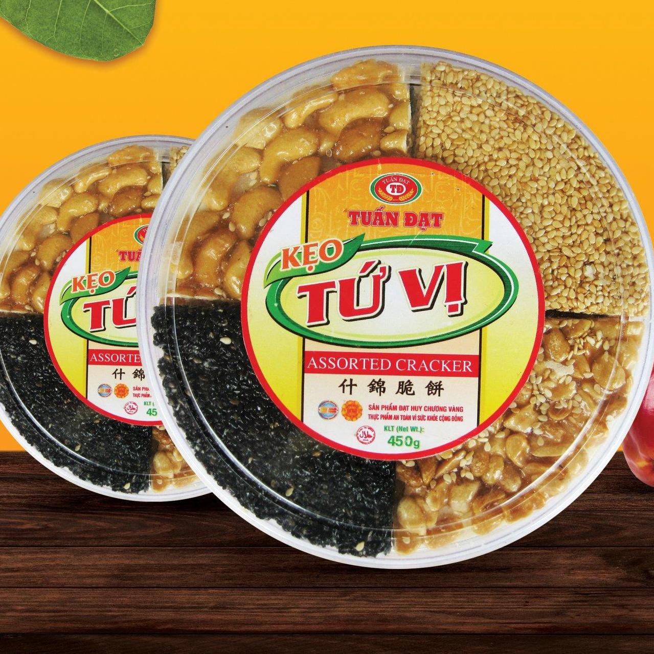 [HCM]Kẹo Tứ Vị Tuấn Đạt 180g