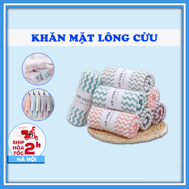 [ SALE UP TO 50% ] Khăn Mặt Lông Cừu Xuất Hàn Vân Kẻ Sọc, Khăn Mặt Lông Cừu Hàn Quốc Mềm Mại Siêu Thấm Hút Cao Cấp Kích Cỡ 30x50cm, khăn lau mặt,khăn mặt gia đình,khăn rửa mặt