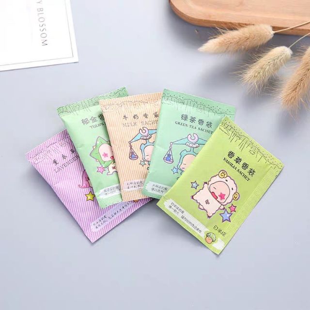 Combo 5 túi thơm mini để tủ quần áo 12 cung hoàng đạo