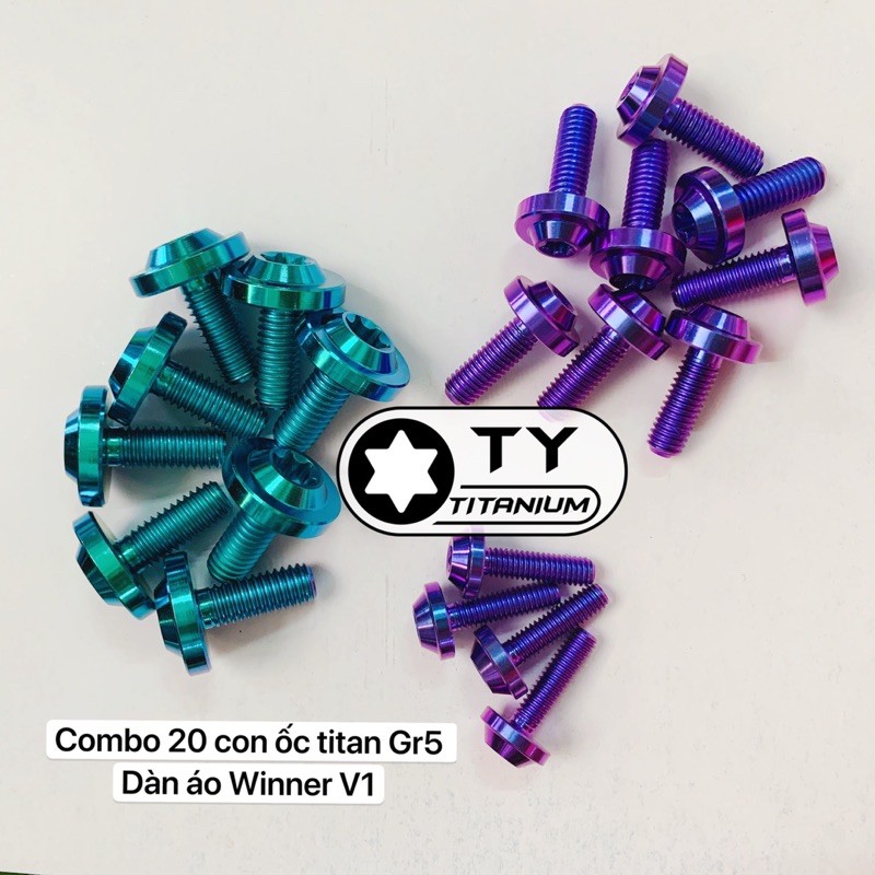 Ốc Titan Dàn áo WINNER 20 con GR5 xịn - TY Racing