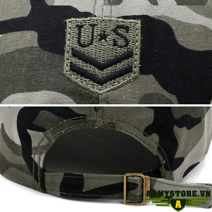 [HCM]Nón lưỡi trai lính US.Army ARM-1133 (Rằn ri)