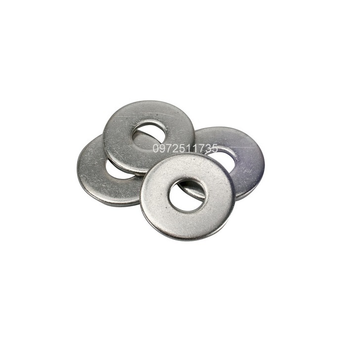 Long đen phẳng inox, mạ kẽm đủ size M4-M16 (100 cái)