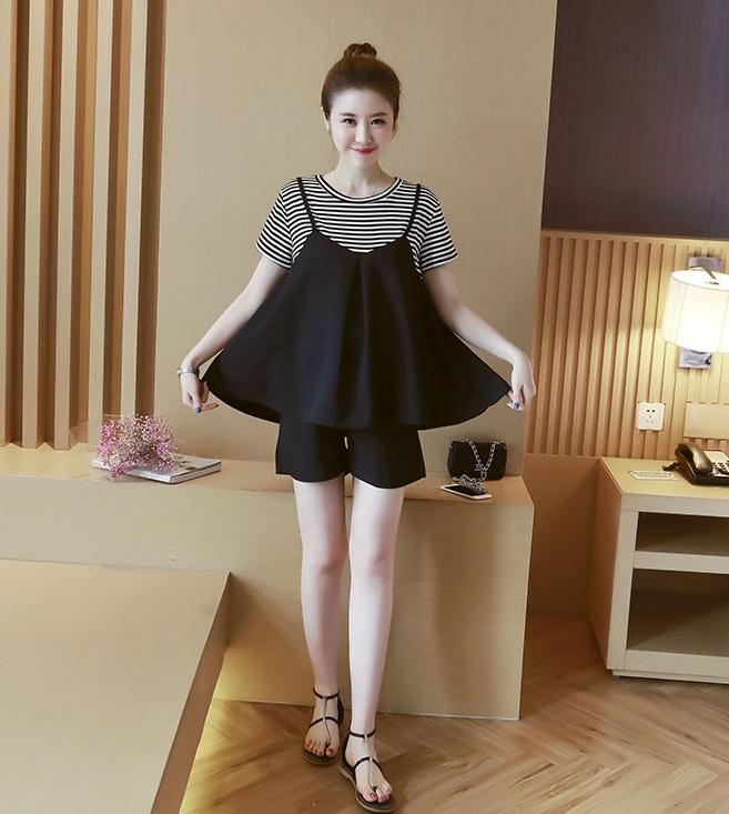 Bộ đồ bầu đùi đi chơi sang chảnh BDD48