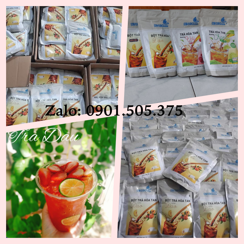 Bột Trà Hoà Tan Hương Đào Cao Cấp