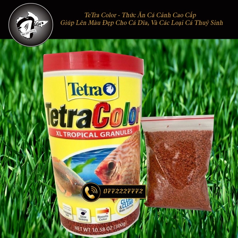[HCM]TeTra Color - Thức Ăn Cá Cảnh Cao Cấp - Giúp Lên Màu Đẹp Cho Cá Dĩa Các Loại Cá Thuỷ Sinh (hủ 50gr và hủ nguyên 300gr)