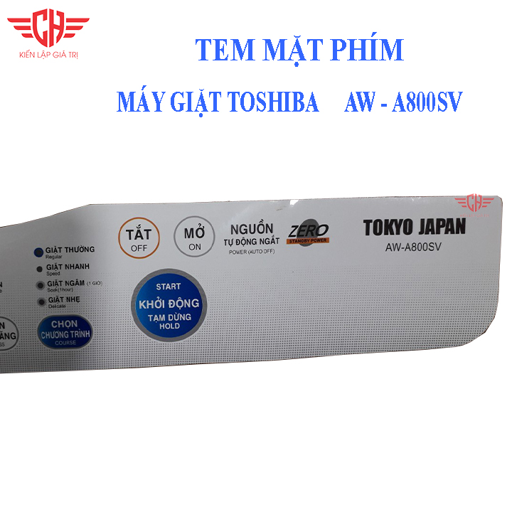 Tem phím máy giặt Toshiba A800