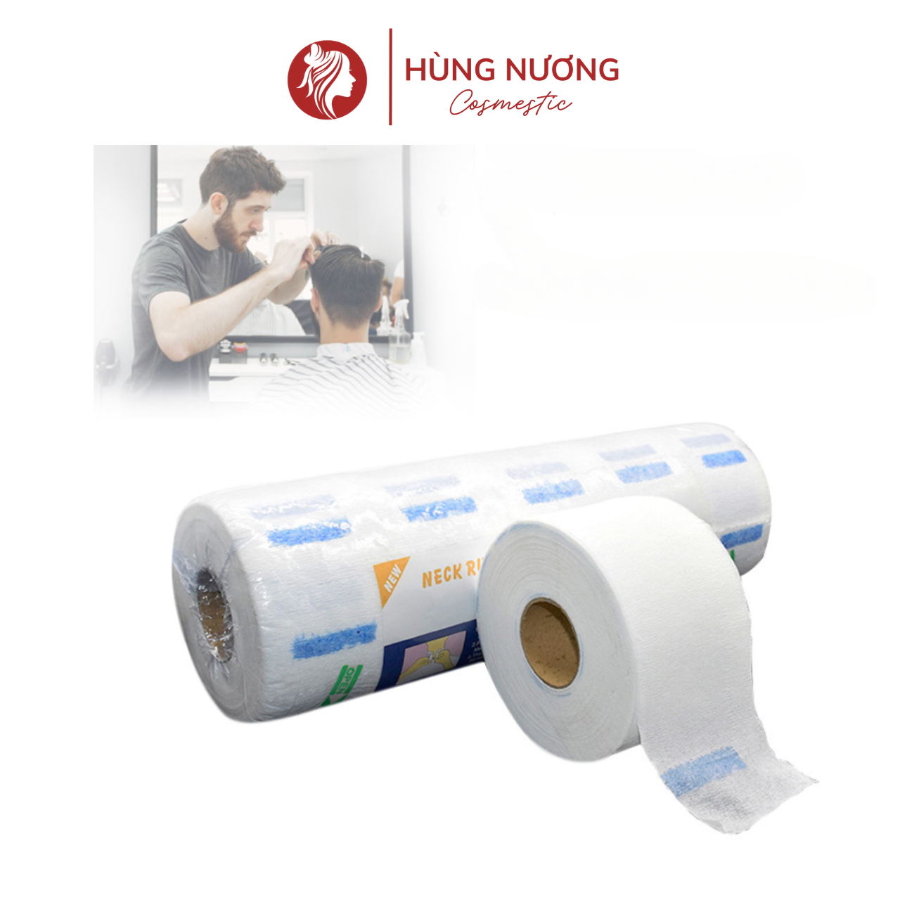 Giấy Cuốn Cổ Chuyên Dụng Cho Cắt Tóc Nam, giấy quấn cổ cắt tóc cho spa salon tóc