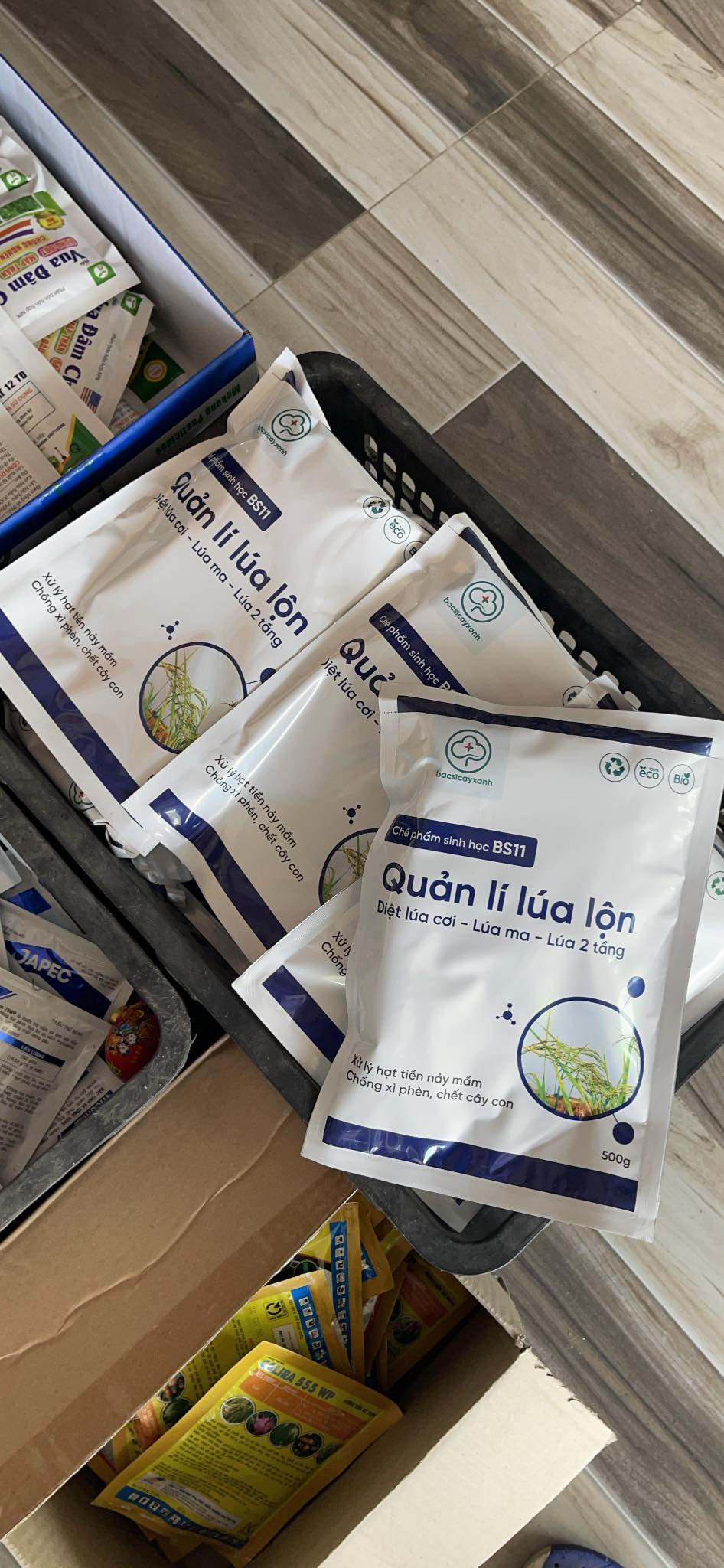 Chế phẩm sinh học BS11 - Quản lý lúa lộn - Xử lý hạt lúa lộn, lúa cỏ, hạt cỏ, chống xì phèn, hạn chế chết cây con - 500g