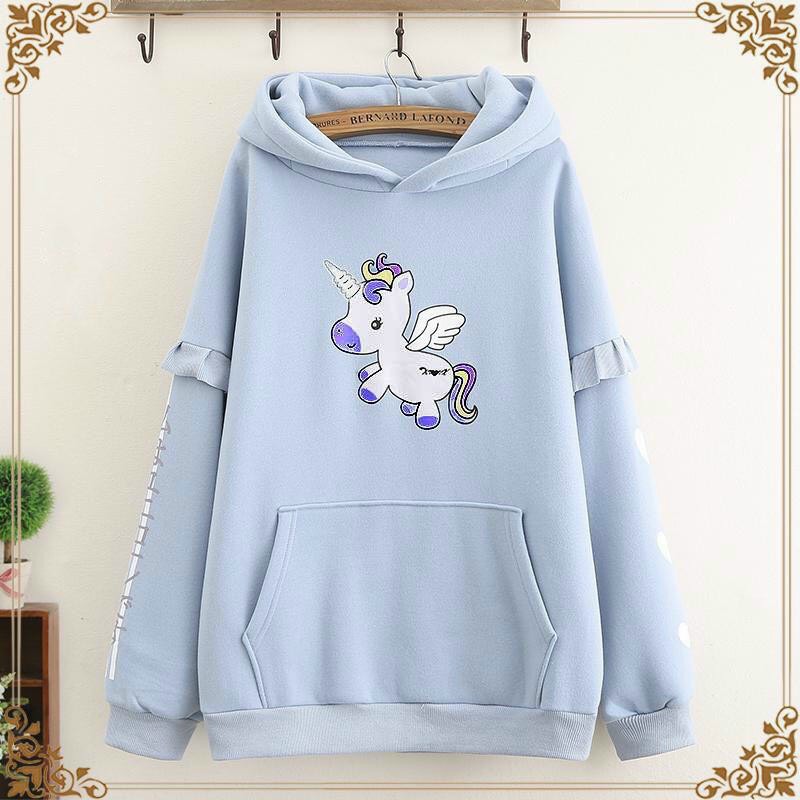 ÁO KHOÁC HOODIE NAM NỮ IN NGỰA SIÊU ĐÁNG YÊU -ÁO Sweatshirts nữ form rộng 2020