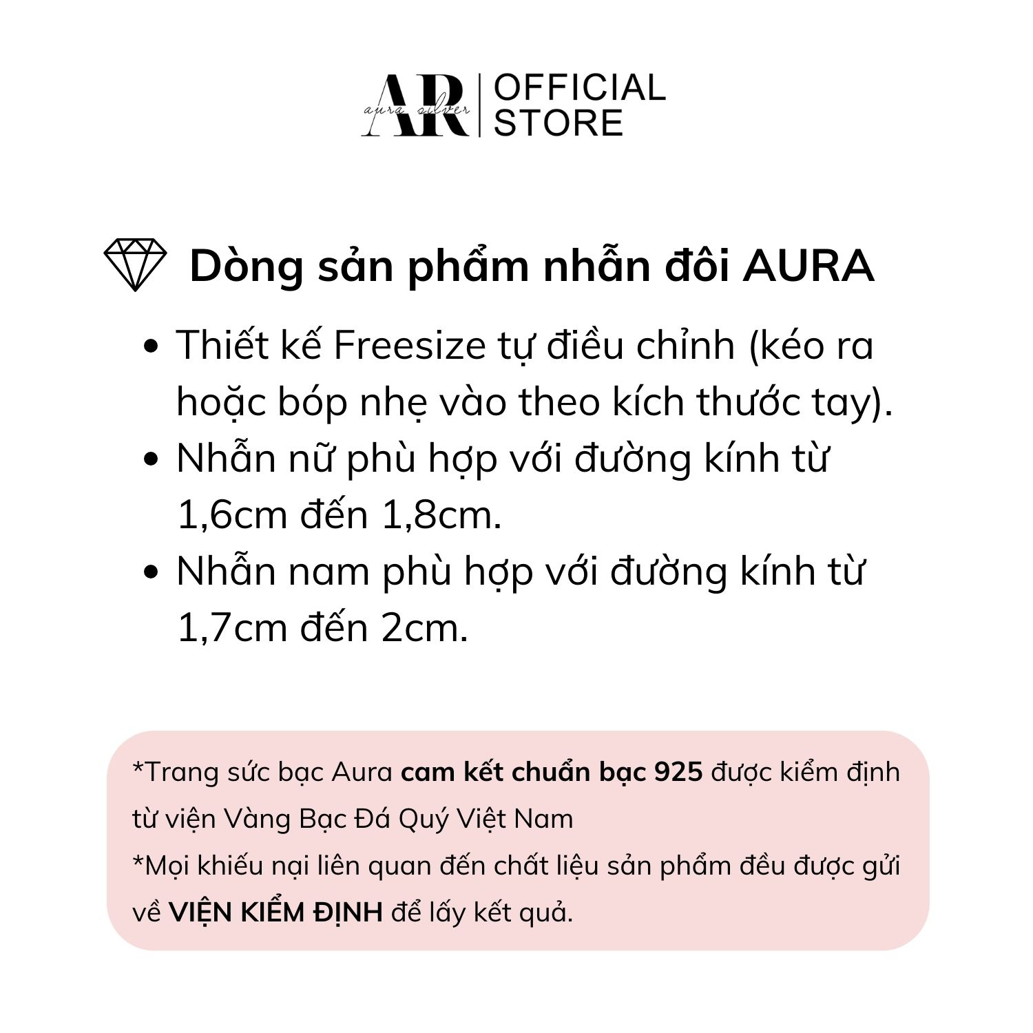 Nhẫn cặp nam nữ nhẫn đôi freesize Twist Aura-ND06