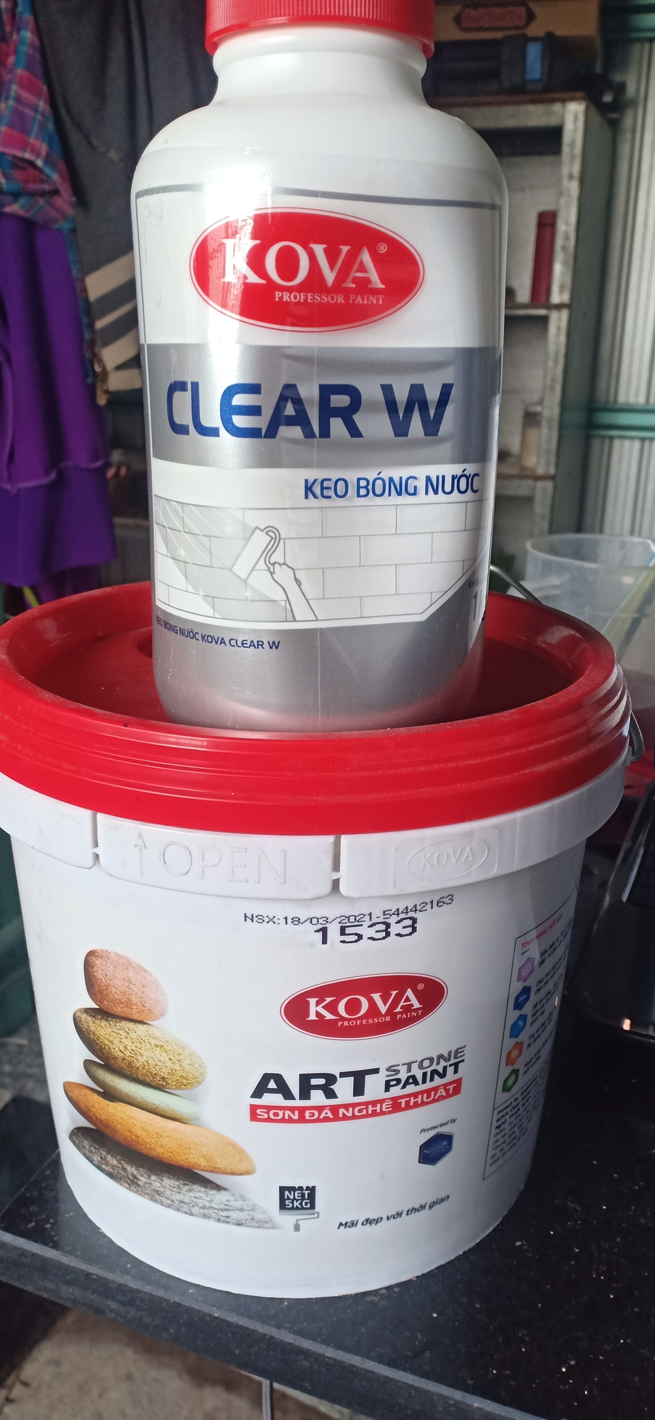 keo bóng nước W KOVA(1KI)*sơn kova chính hãng*