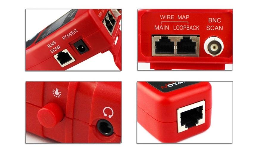 Máy test mạng NF-388 đo số mét cáp (Đỏ)