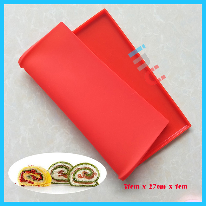 HCM - Tấm silicon 31cm làm bánh bông lan cuộn