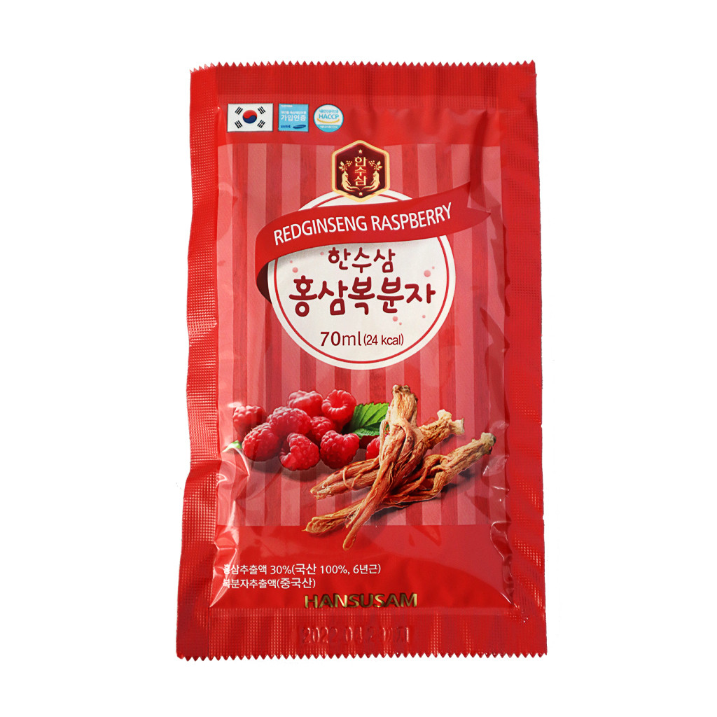 Nước Sâm Hansusam Hàn Quốc 70ml  x 20 gói - Sâm Rasberry