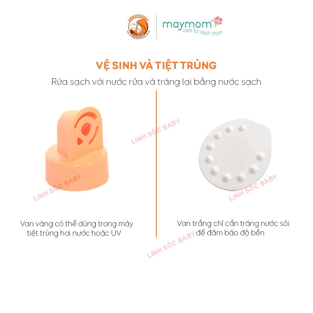 Van Máy hút sữa Maymom 4 van vàng 6 van trắng