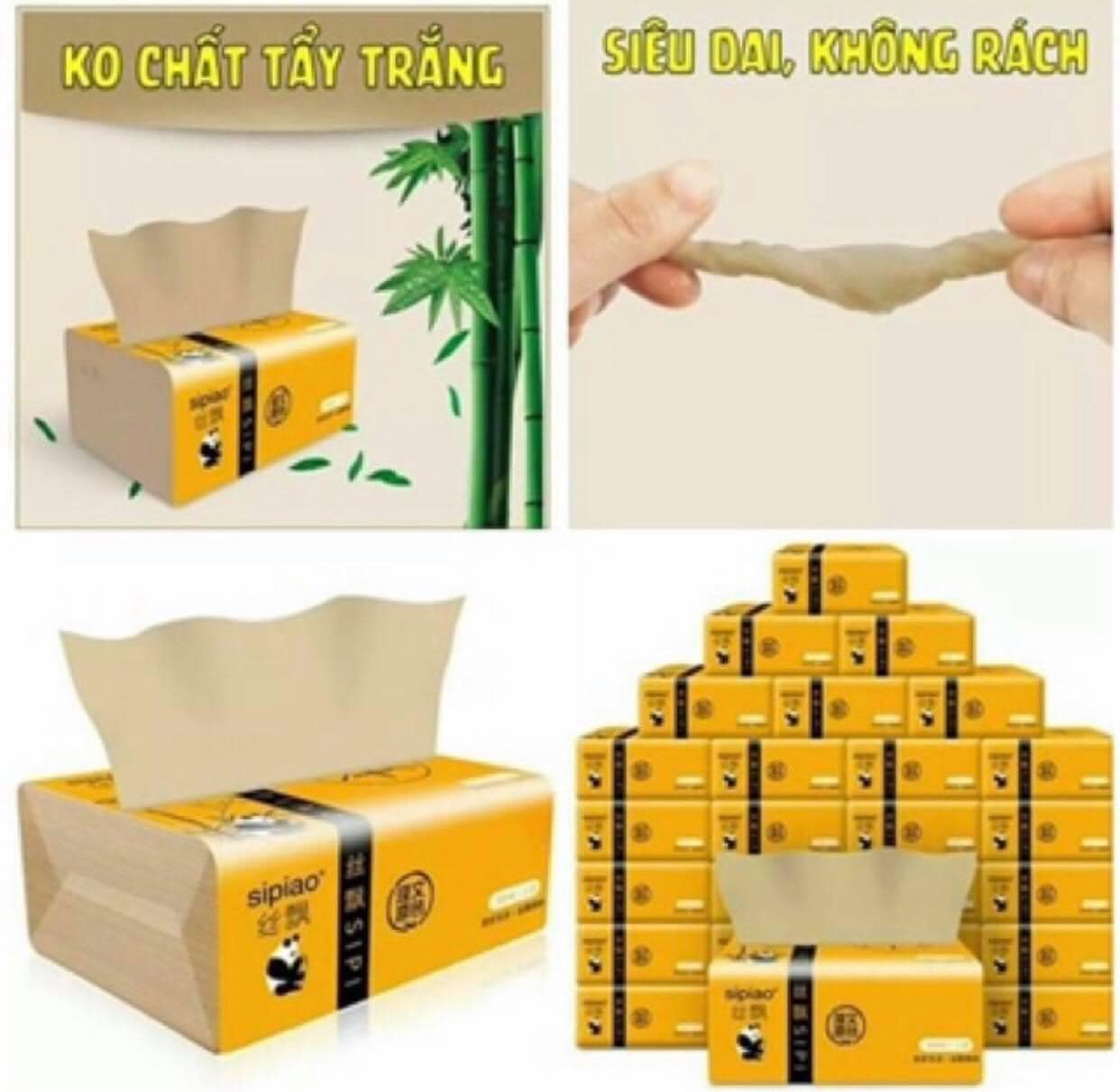 [HCM] 1 gói Khăn giấy gấu trúc sipiao