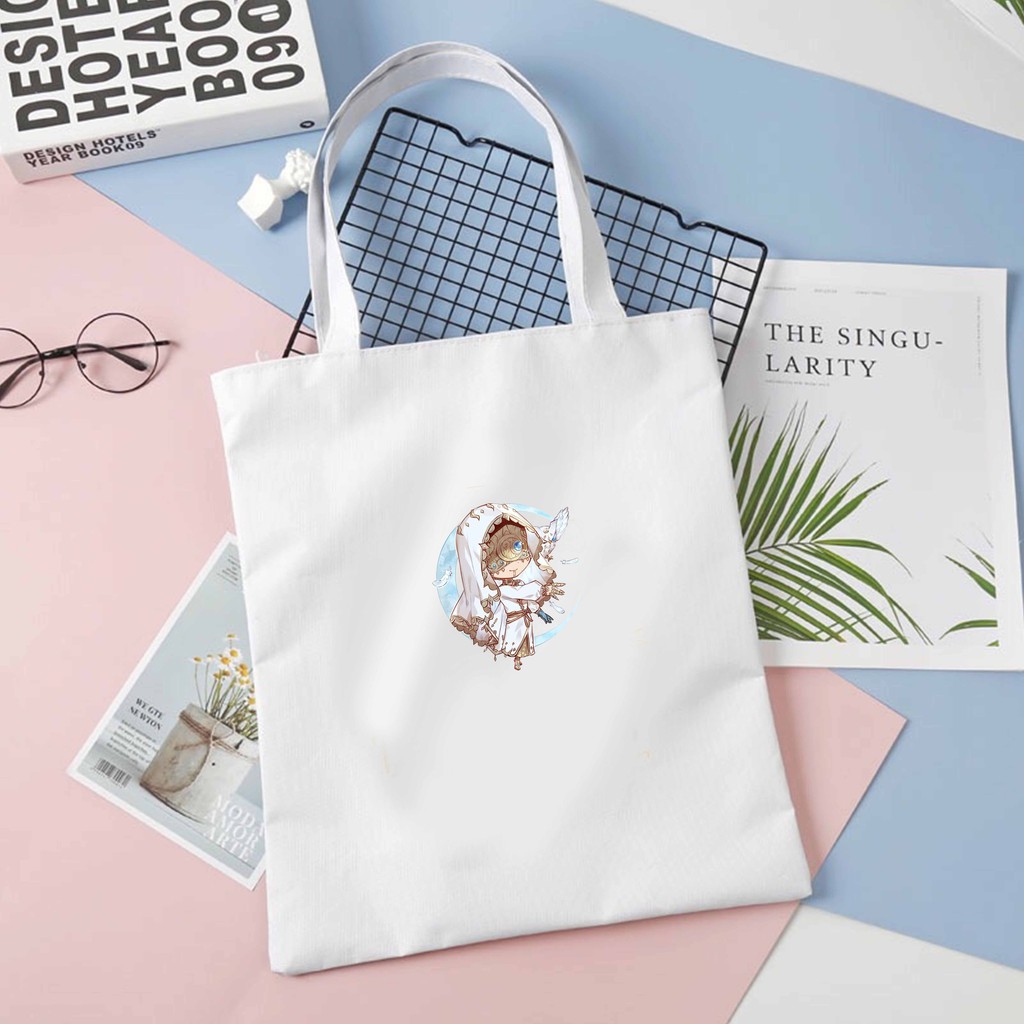 Túi tote vải đeo vai in hình Eli Clark Identity V anime chibi