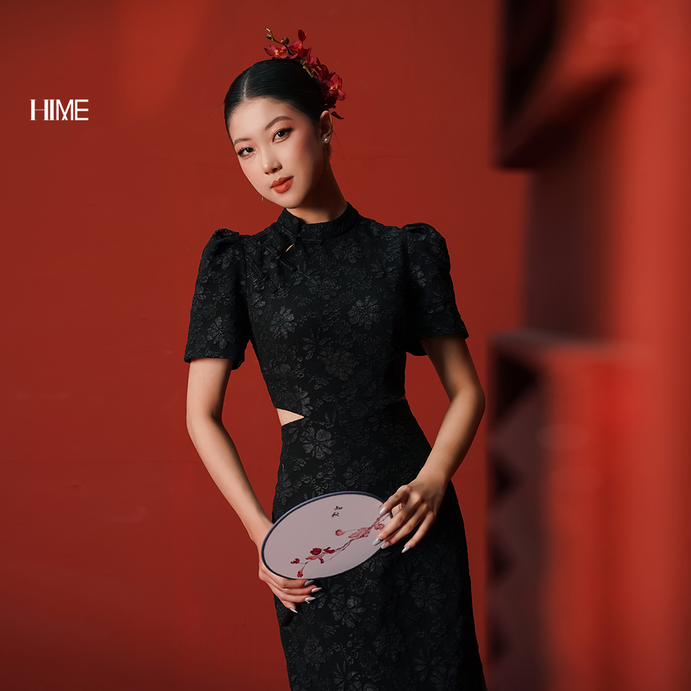 Váy thiết kế cổ tàu cut out HIME H192