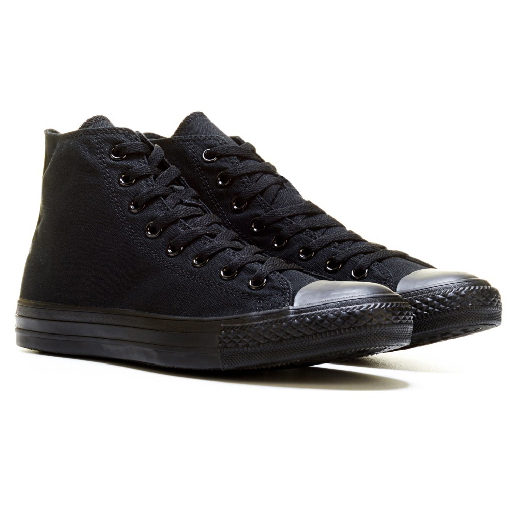 Giày Sneaker Bata Nữ Classic C1 Buộc Dây Cổ Cao Màu Full Đen