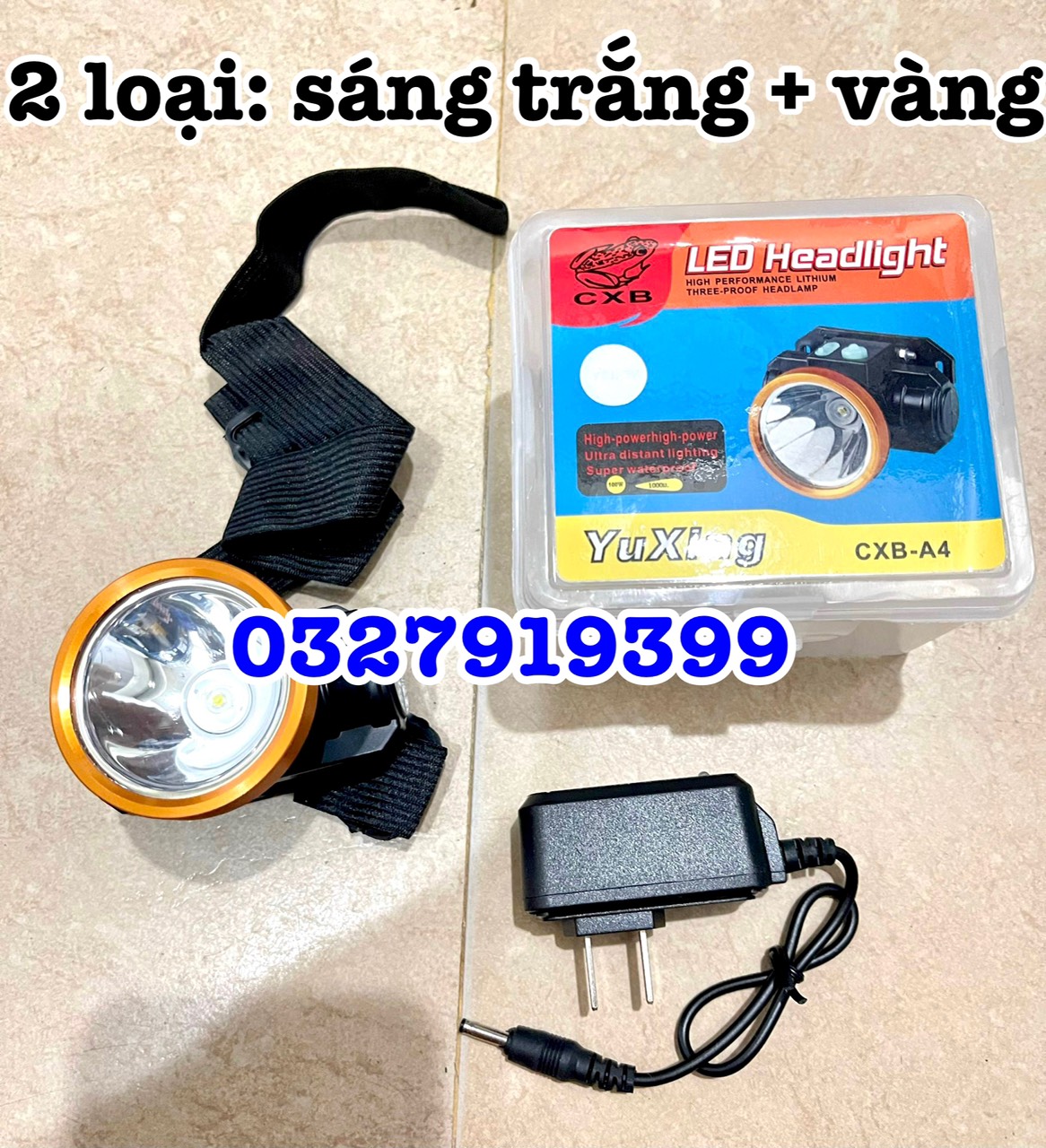 ✅ Đèn lấy ráy tai - Đèn pin đội đầu A4 ánh sáng trắng , vàng