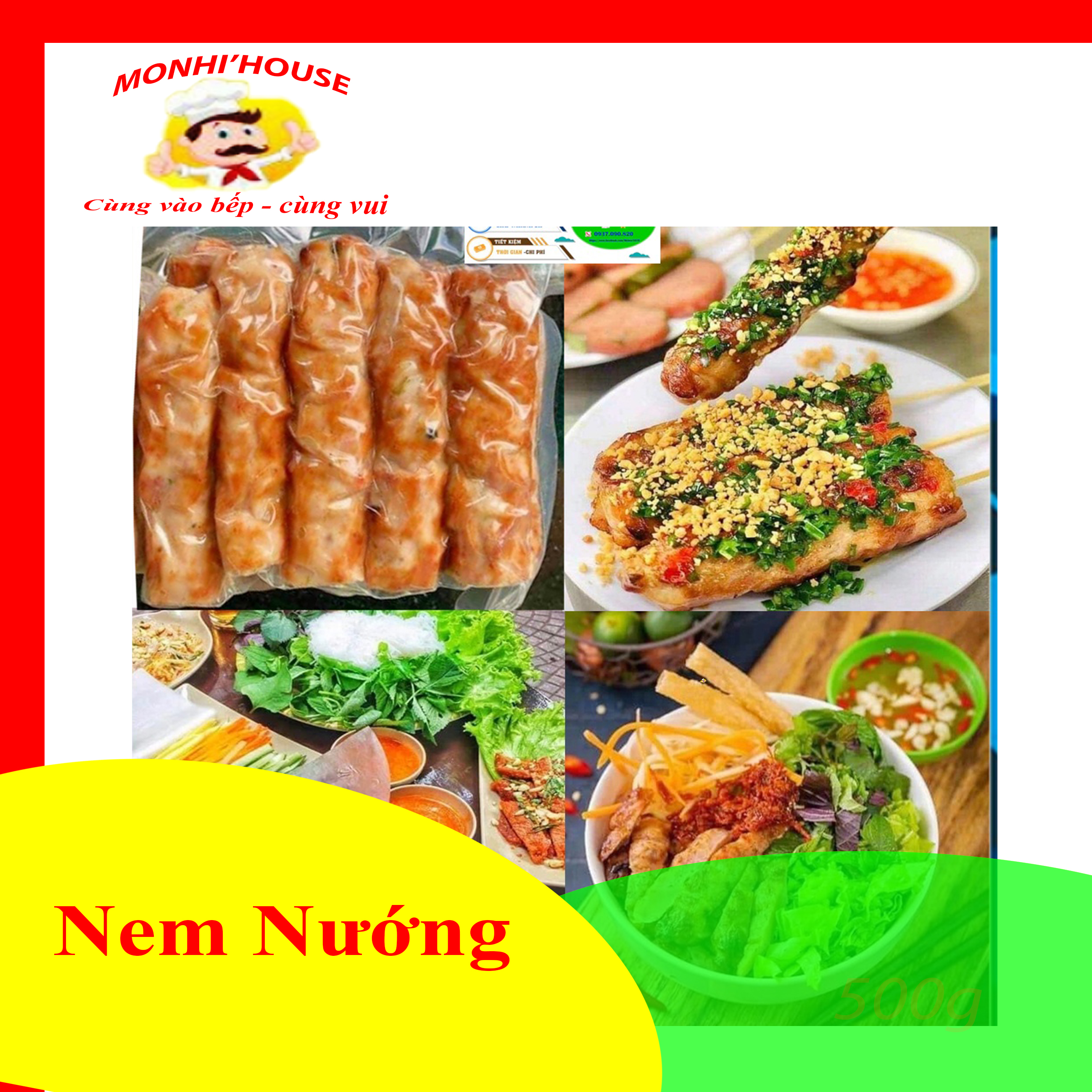 Gói 500g Nem nướng thơm ngon( 10 cây )