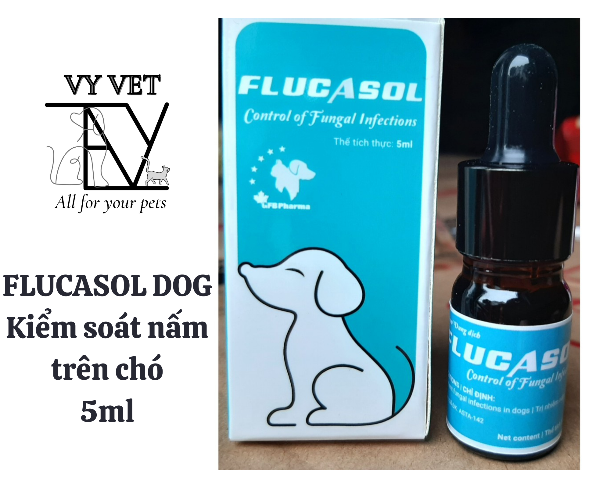 Flucasol tri nấm cho chó