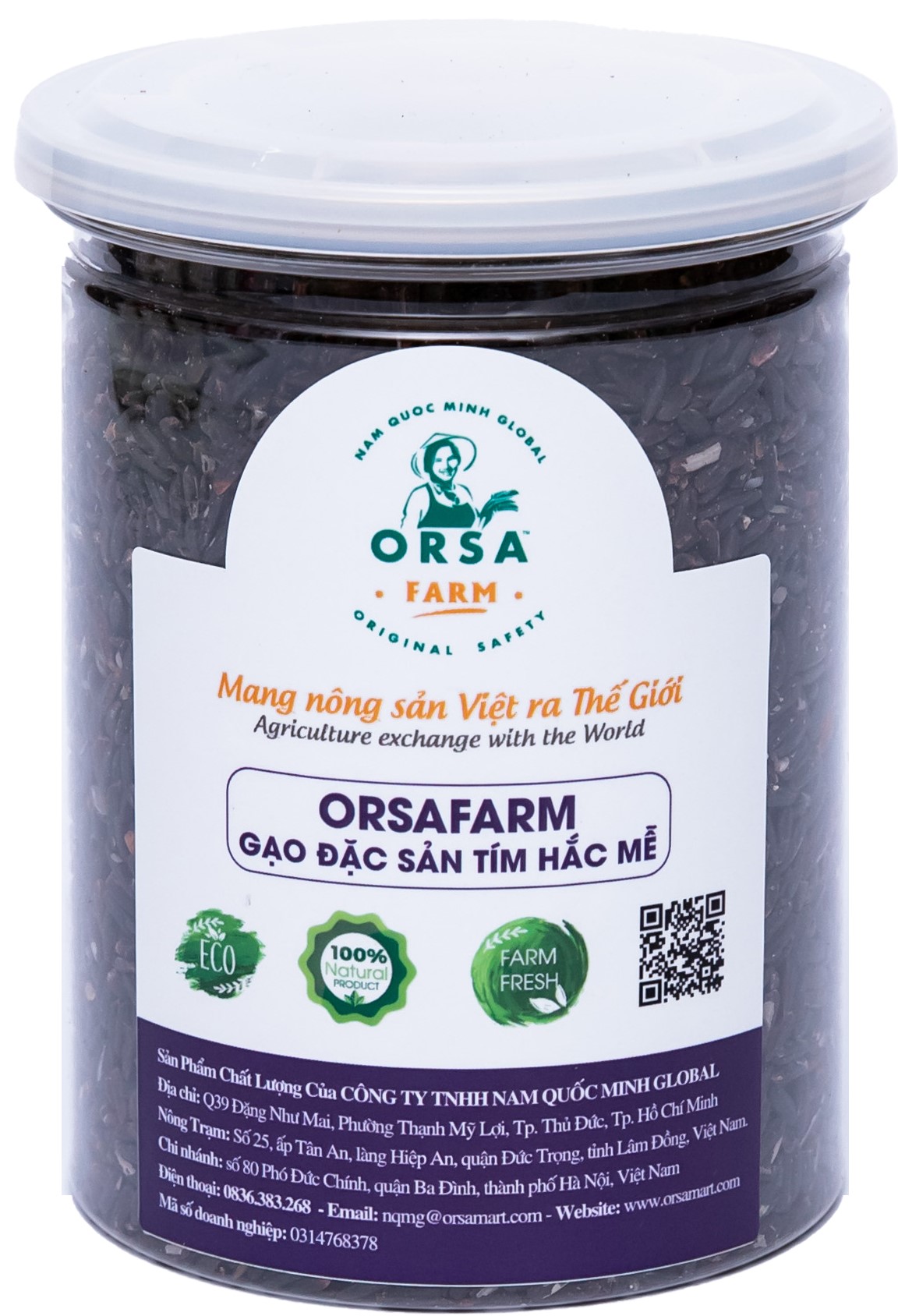 Orsafarm Đặc Sản Gạo Tím Hắc Mễ (5kg)