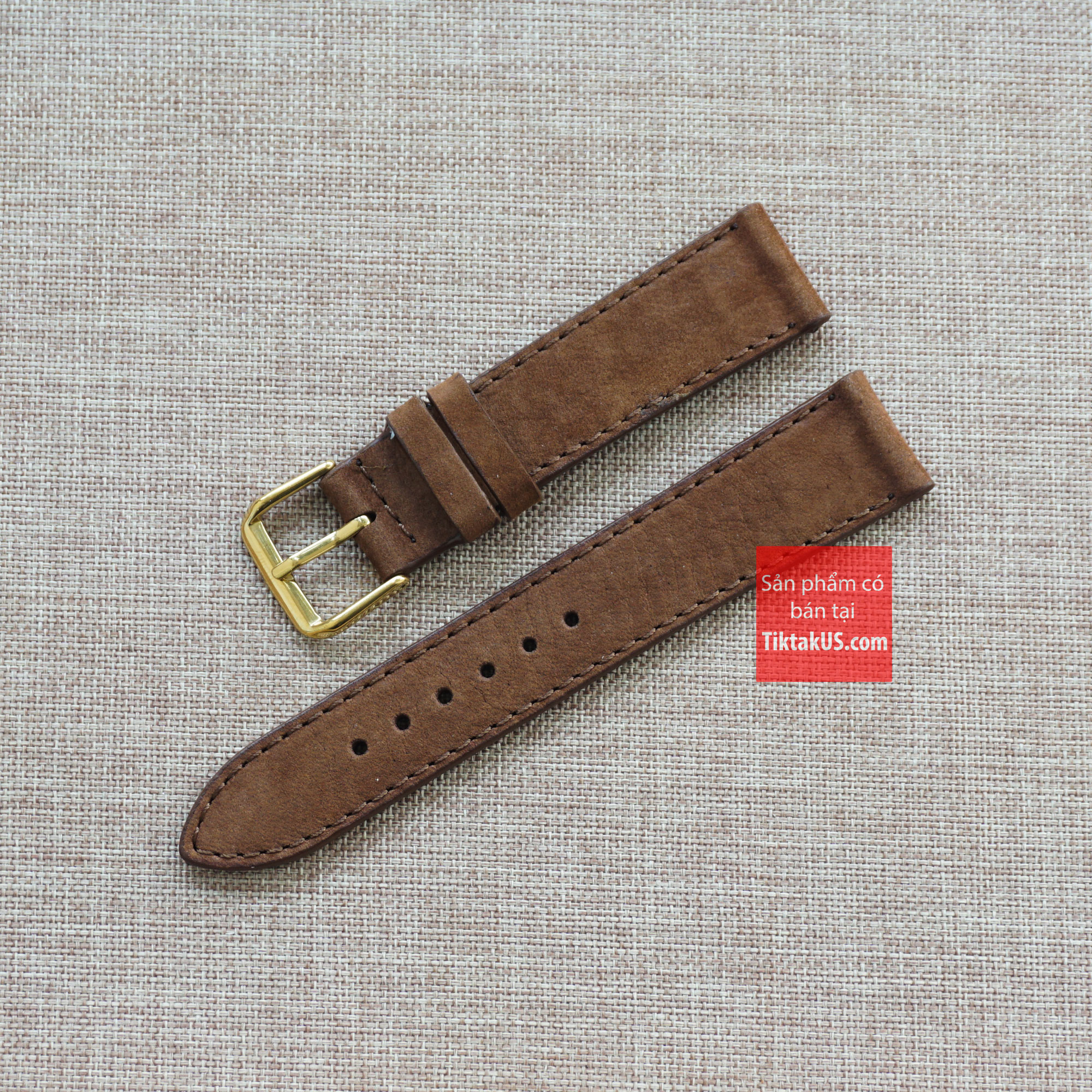 Dây đồng hồ khóa mạ vàng da lộn nubuck dây da đồng hồ nam dây đồng hồ nam dây đồng hồ thông minh size 18-19-20-21-22mm