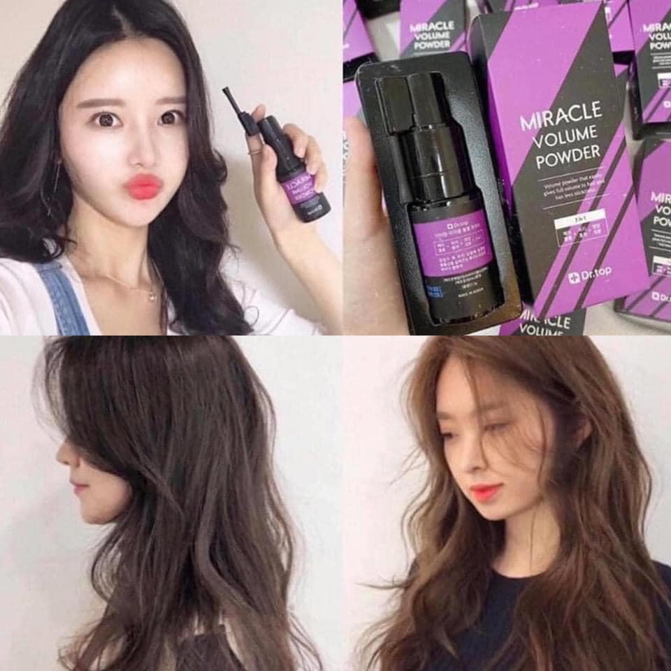 XỊT PHỒNG TÓC MIRACLE VOLUME POWDER  DR.TOP