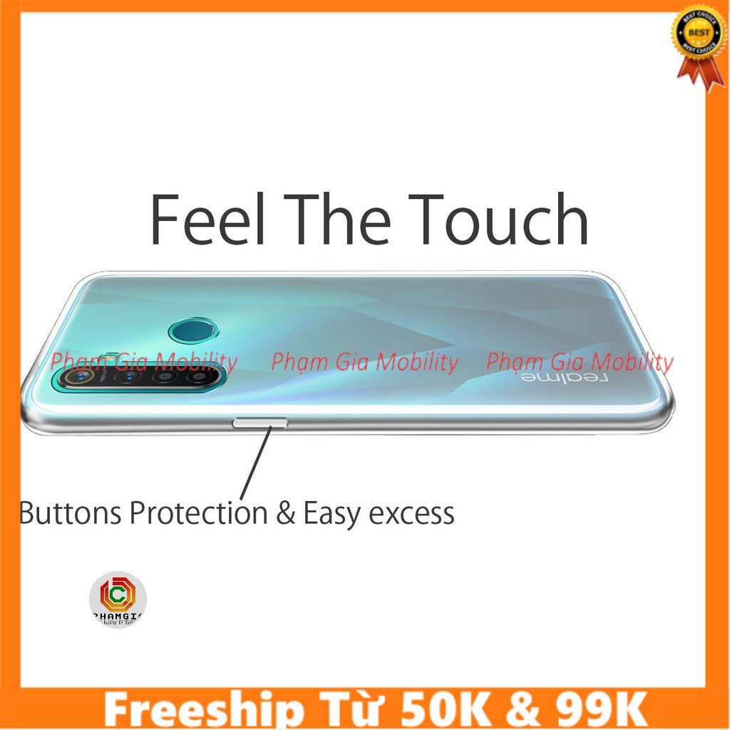 Ốp lưng Realme 5 / Realme 5 Pro trong suốt cao cấp