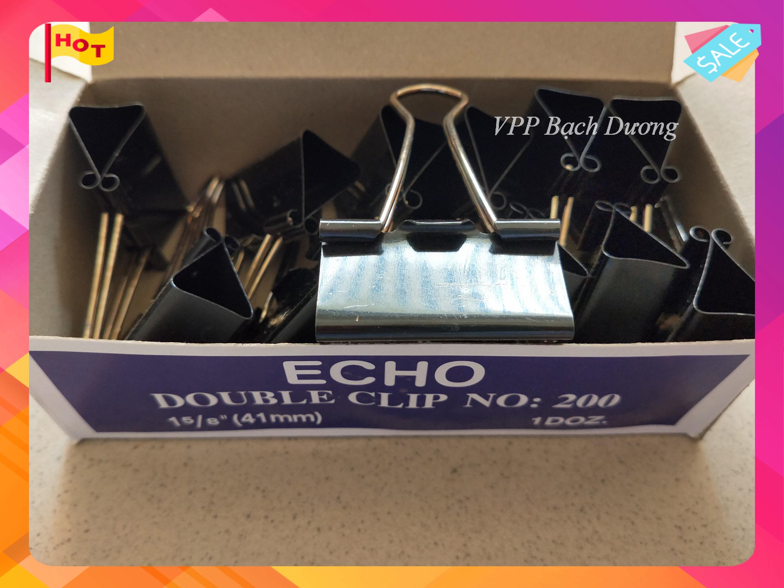 Kẹp bướm 41mm - Kẹp echo 41mm- 12 cái/hộp
