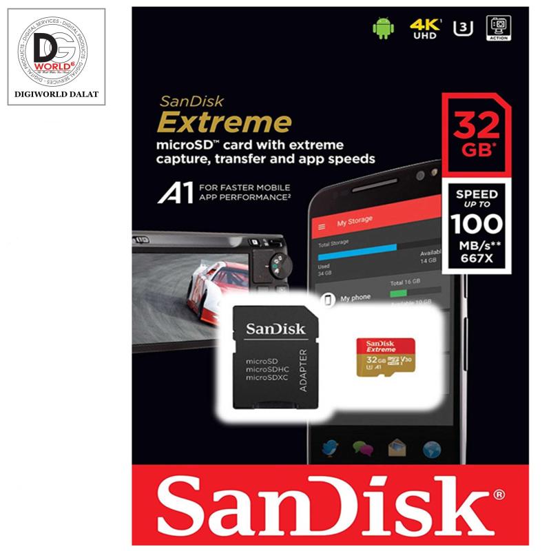 THẺ NHỚ MICRO SDHC UHS-I 32GB EXTREME PLUS UHS-I VỚI BỘ CHUYỂN ĐỔI SD (100MB /S)