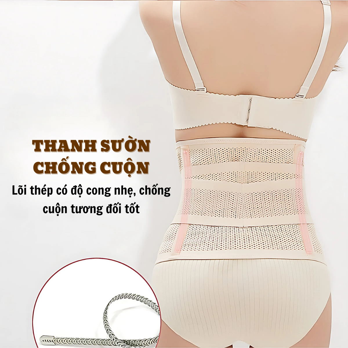 Đai Nịt Bụng Giảm Mỡ Thon Eo Sau Sinh Nịt Bụng Dán Cao Cấp DORIS 3331