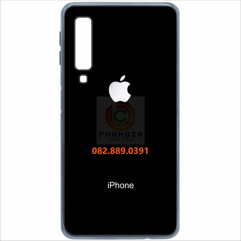 Ốp lưng giả iPhone cho Samsung A7 2018 mặt lưng bóng đẹp