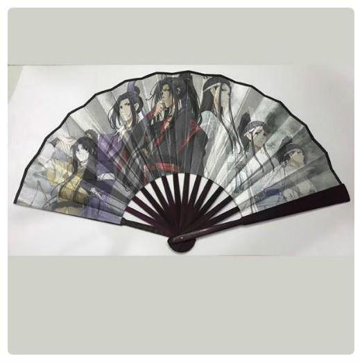 Quạt Ma đạo tổ sư mẫu vải 70 Trần tình lệnh Lam Vong Cơ Ngụy Vô Tiện Quạt xếp cầm tay phong cách Trung Quốc Tiêu Chiến Vương Nhất Bác
