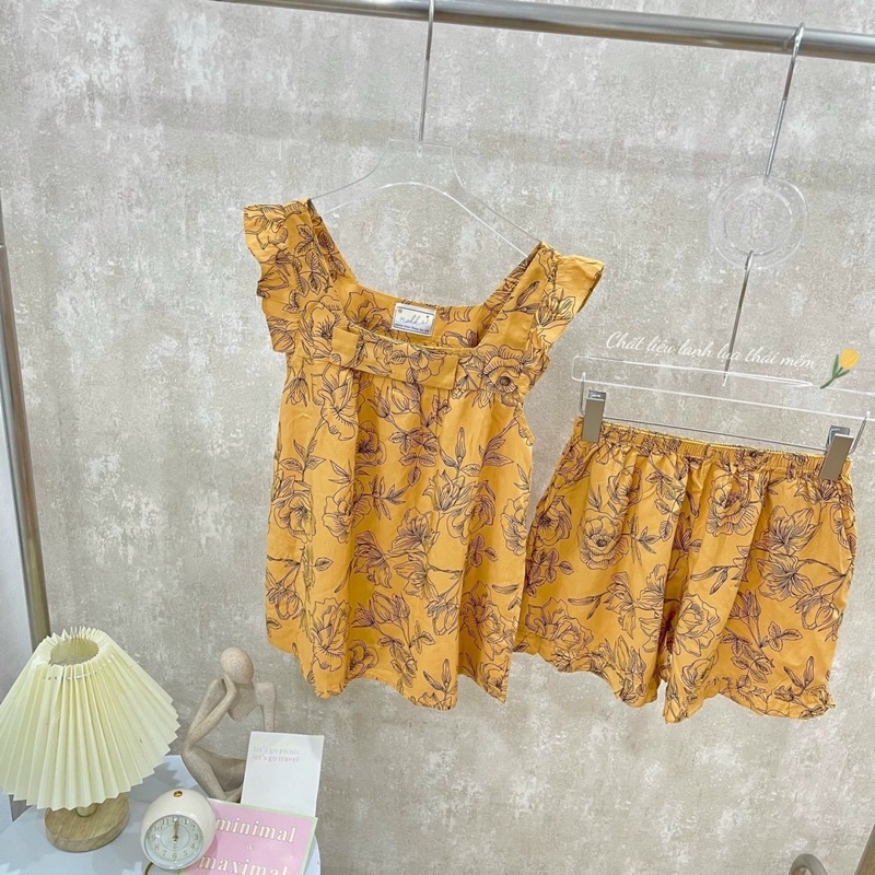 [Nhập RS0822 giảm 30k cho đơn 99k]NOHK _ Bộ mặc nhà lanh lụa nữ siêu mát. Size S M L