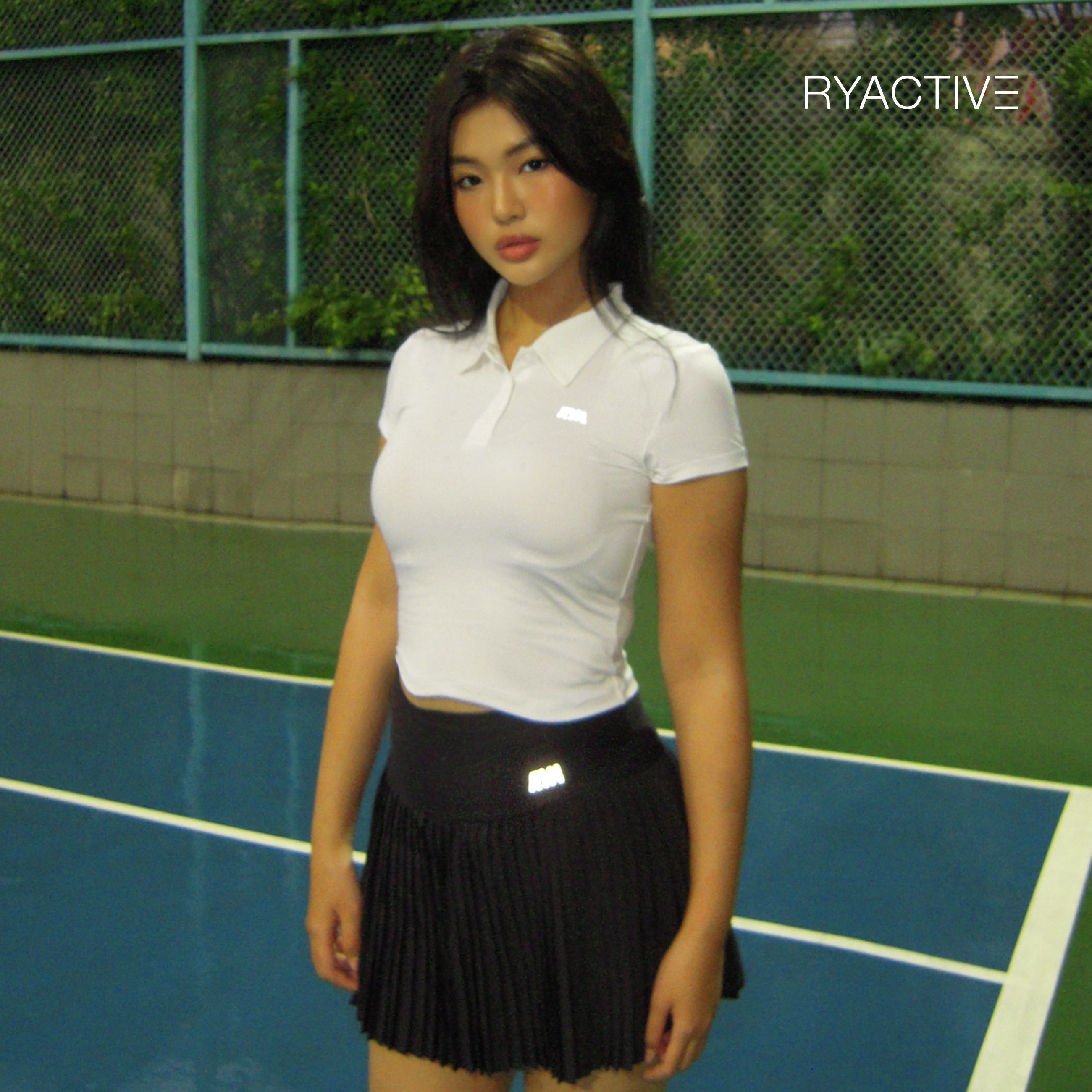 Áo thun polo nữ RYACTIVE - TEMPO POLO White