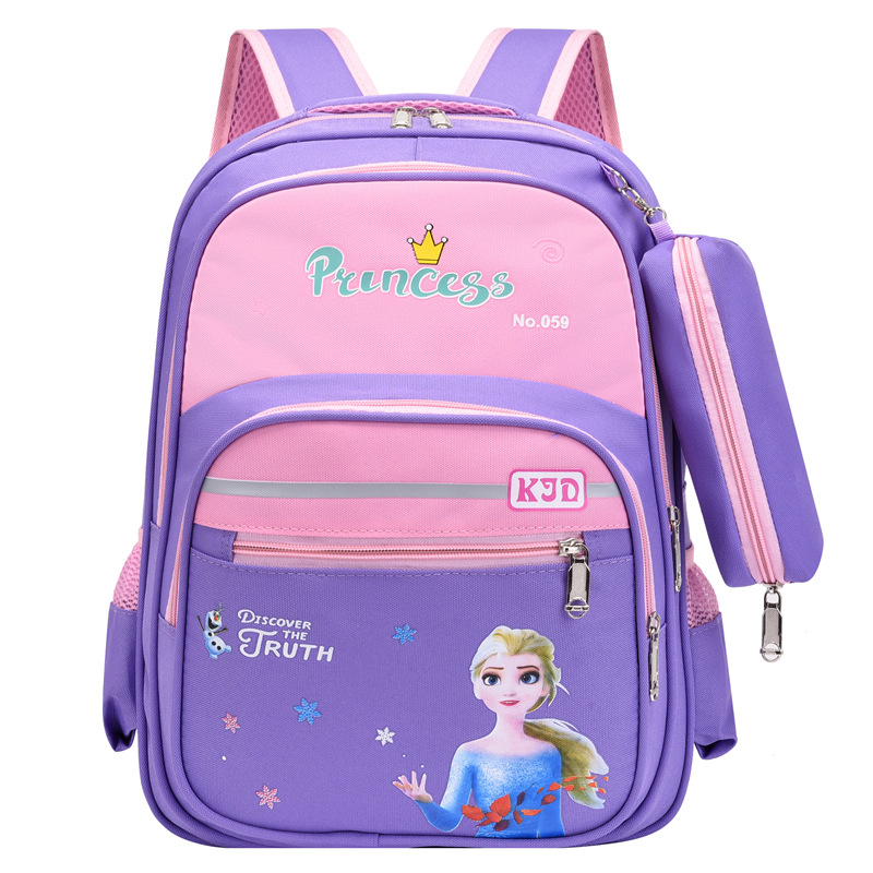 [SIZE 41CM- Lớp 1 đến lớp 4- KÈM TÚI ĐỰNG BÚT] Balo cho bé gái cấp 1 đi học hình công chúa elsa, sofia cực chất, cặp sách lưng êm thosng mặt truớc chống thấm nuớc cho học sinh tiểu học