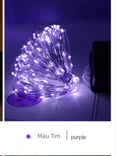 Dây đèn led trang trí fairylight đom đóm có sẵn pin dài 1m / 2m / 3m / 5m / 10m